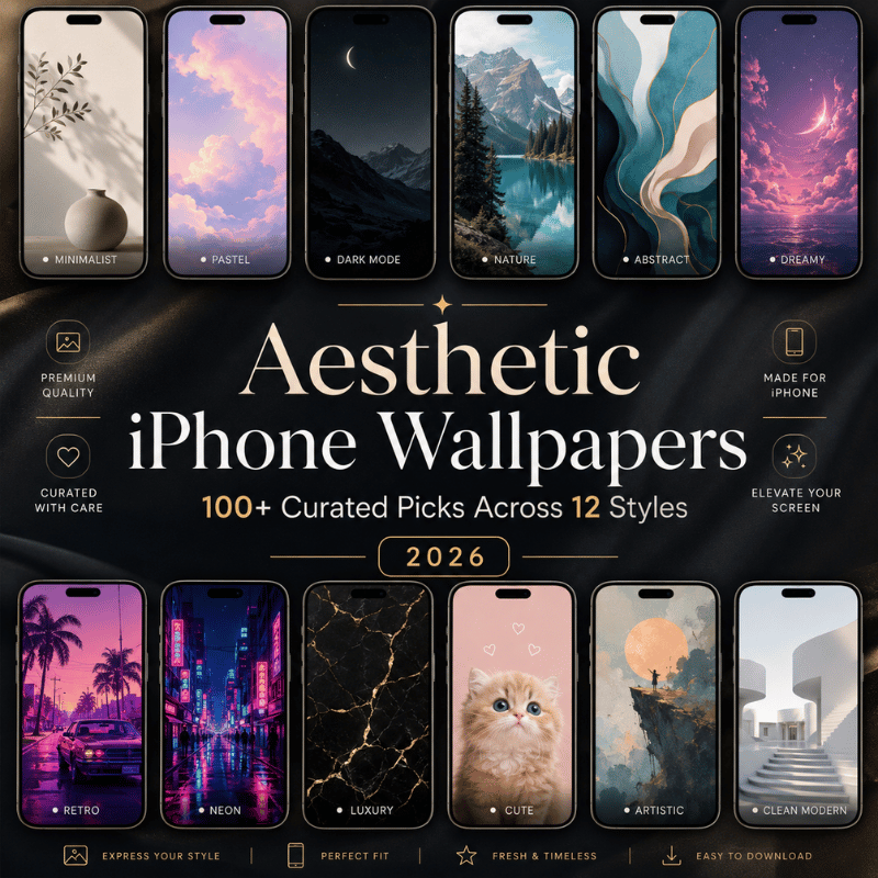 Aesthetic iPhone Wallpapers: 100+ Curated Picks Across 12 Styles (2026)