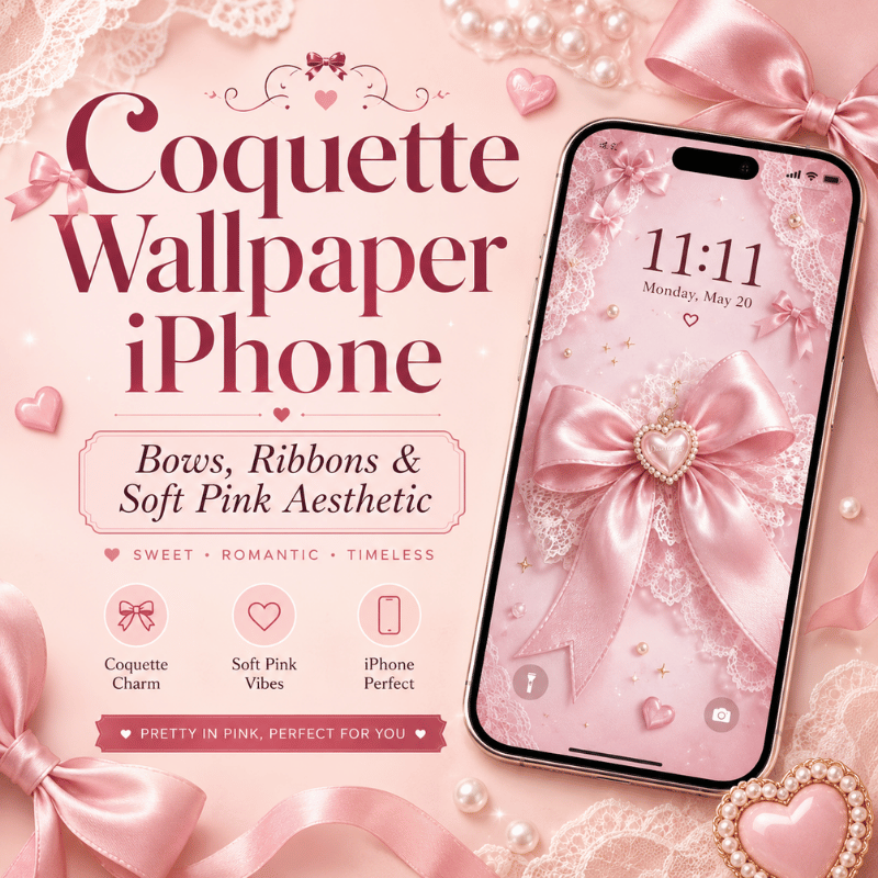 Coquette Wallpaper iPhone: Bows, Ribbons & Soft Pink Aesthetic