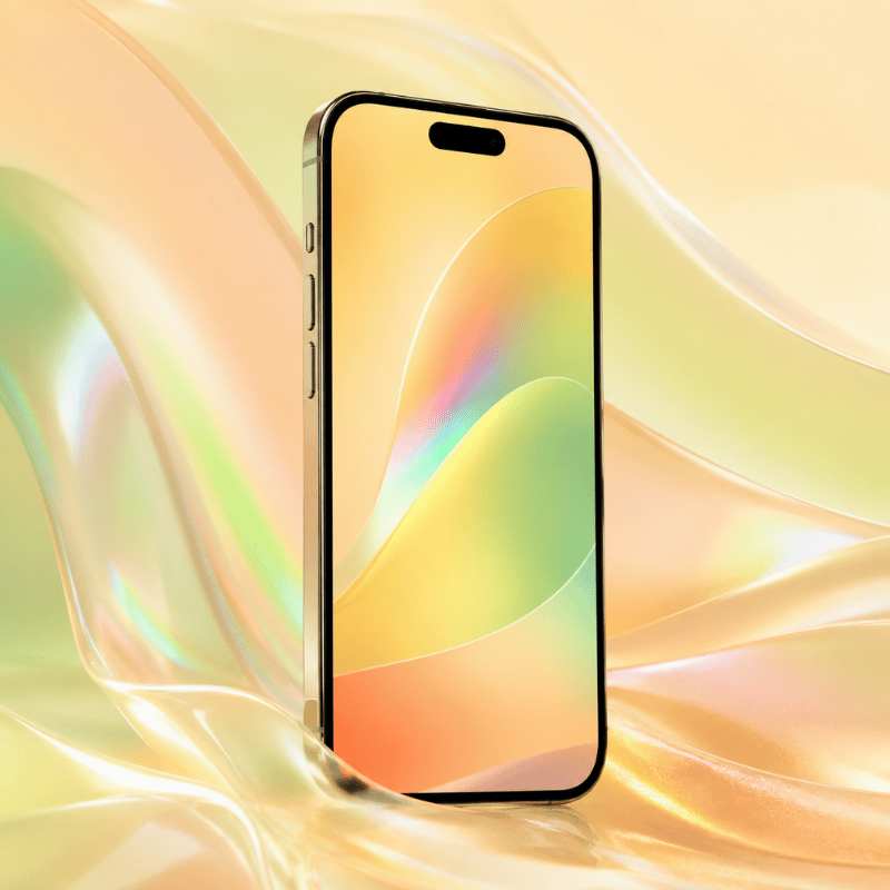 Pastel Gradient, Rainbow, Yellow, Green & Peach iPhone Wallpapers