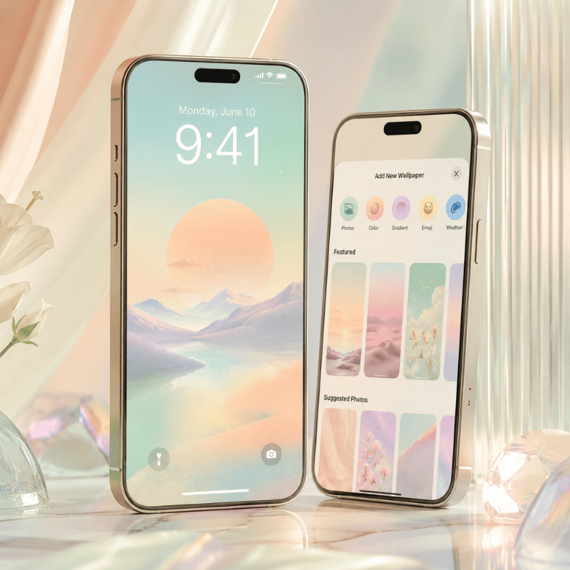 How to Set a Pastel Wallpaper on iPhone (iOS 18 & iOS 26)