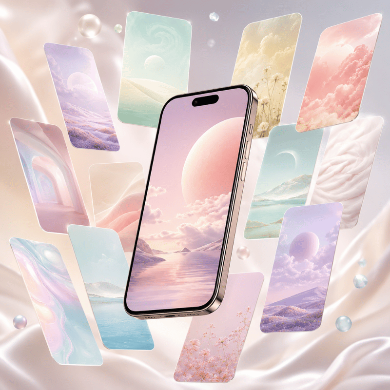 Get Unlimited Pastel Wallpapers with iScreen
