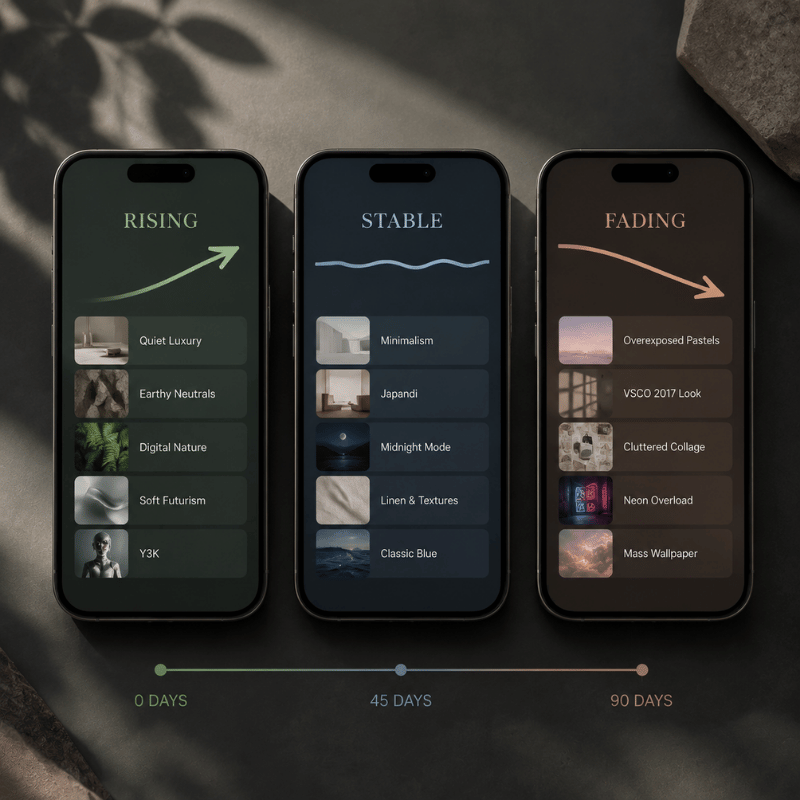 The 90-Day Aesthetic Cycle — What's Rising, Stable, and Fading in 2026