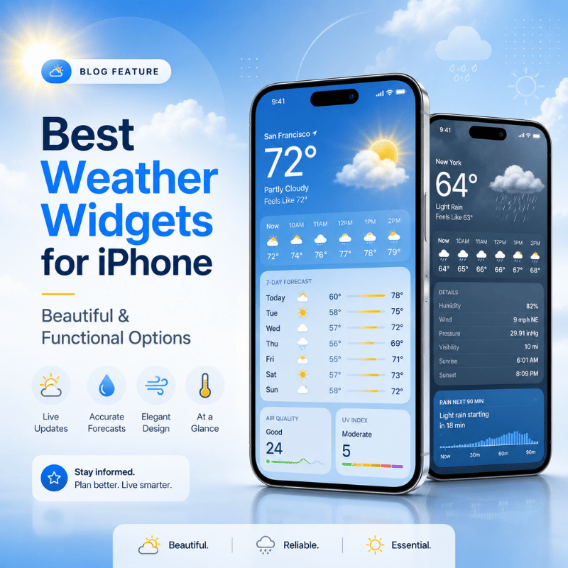 Best Weather Widgets for iPhone: Beautiful & Functional Options