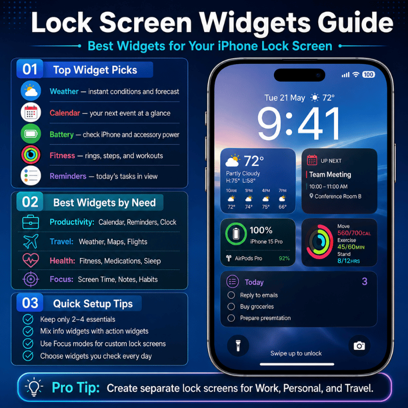 Lock Screen Widgets Guide: Best Widgets for Your iPhone Lock Screen