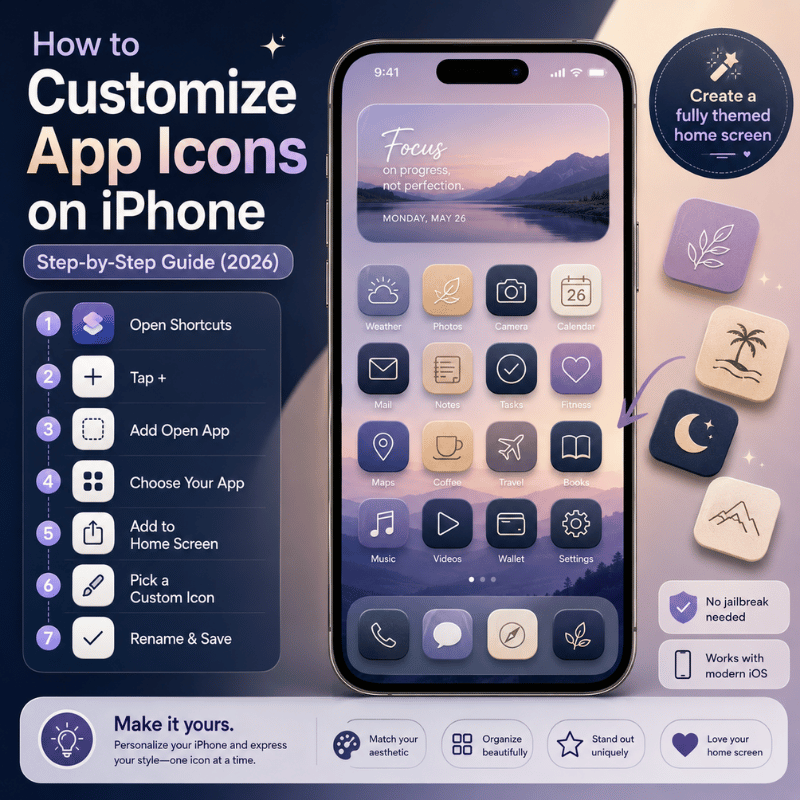 How to Customize App Icons on iPhone: Step-by-Step Guide (2026)
