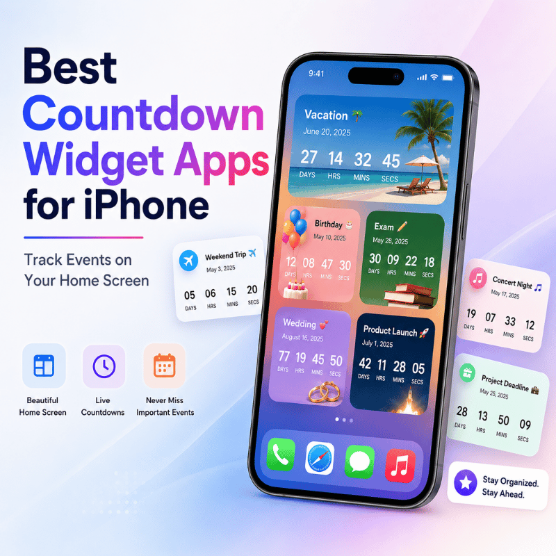 Best Countdown Widget Apps for iPhone: Track Events on Your Home Screen