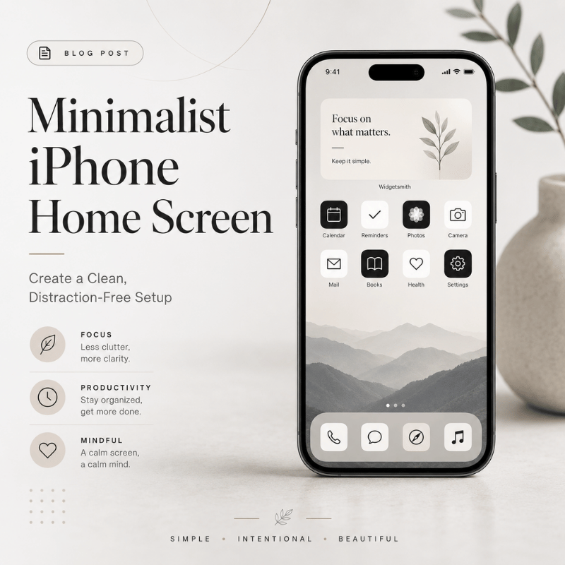 Minimalist iPhone Home Screen: Create a Clean, Distraction-Free Setup
