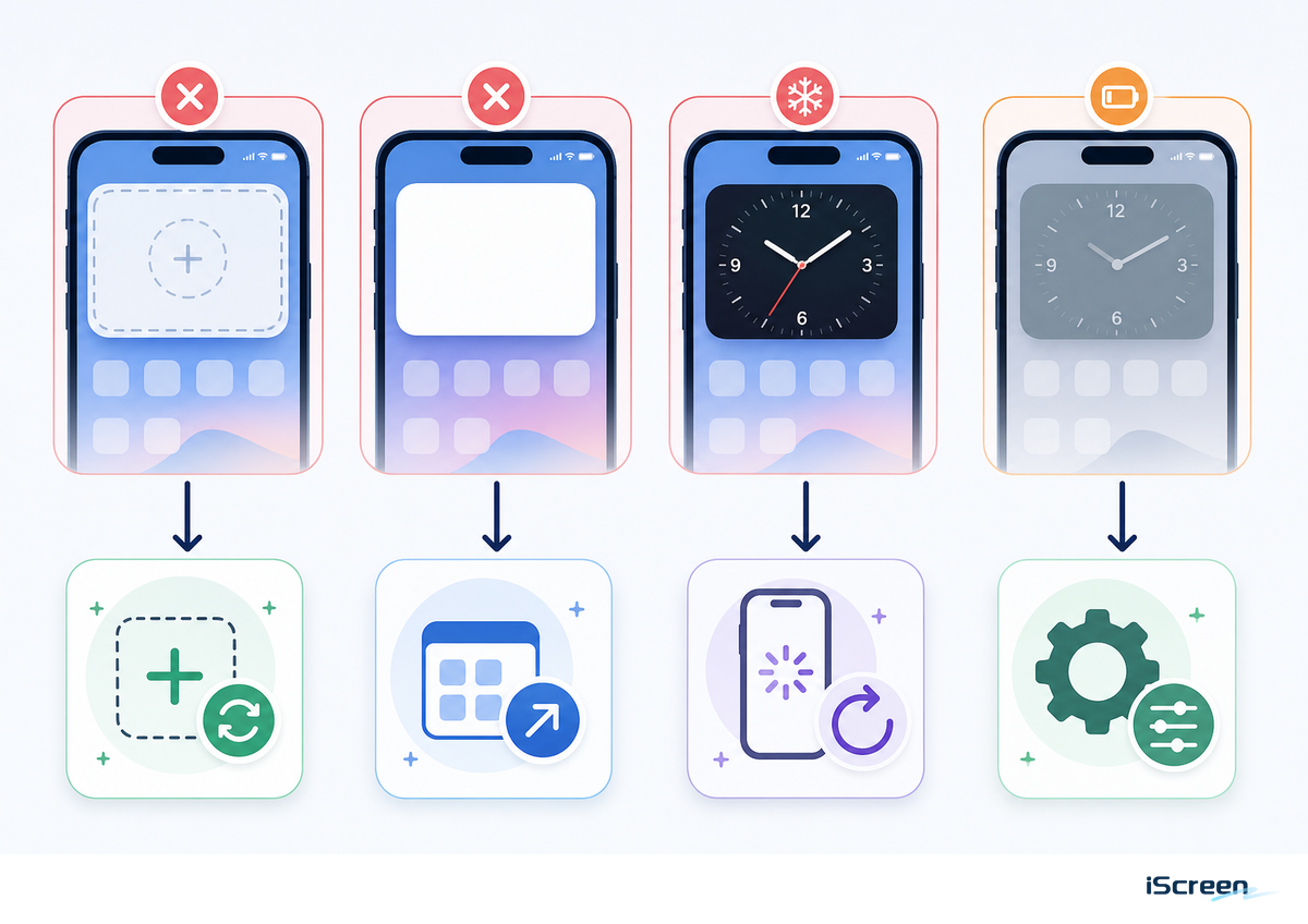 Fix a Clock Widget That Is Missing, Blank, or Not Updating — iScreen