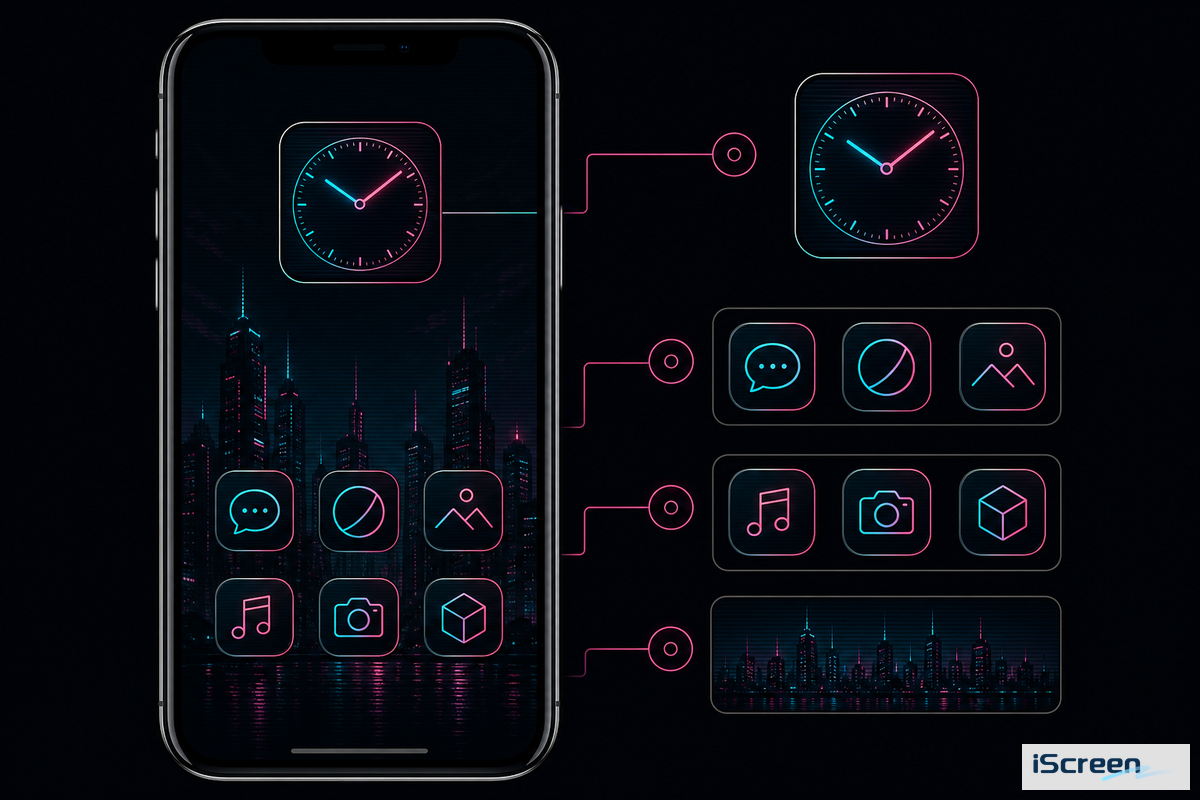 Cyberpunk iPhone Aesthetic: Wallpapers, Widgets & Neon Icon Packs