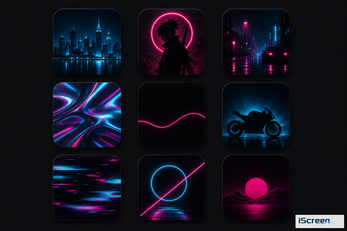 Best Cyberpunk Wallpaper Types for iPhone, The 9-Style Cyberpunk Wallpaper Grid — iScreen