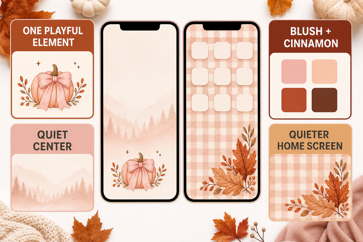 Cute, Pink, and Soft Fall Backgrounds — iScreen