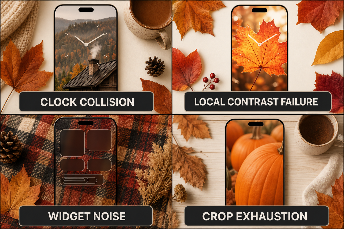 When a Beautiful Fall Wallpaper Fails on a Real Screen — iScreen