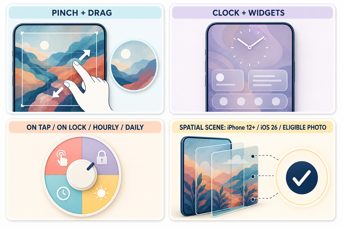Crop, Reposition, Add Widgets, and Use Photo Shuffle