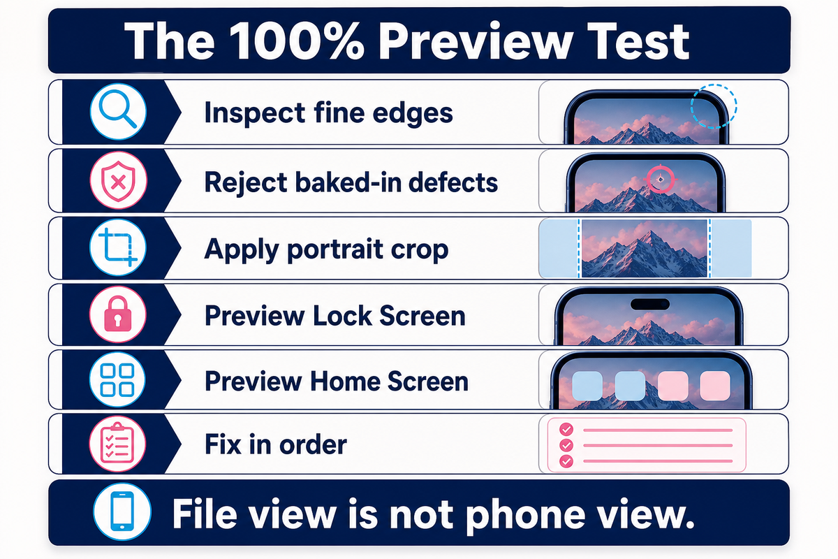 The 100% Preview Test Before You Save — iScreen