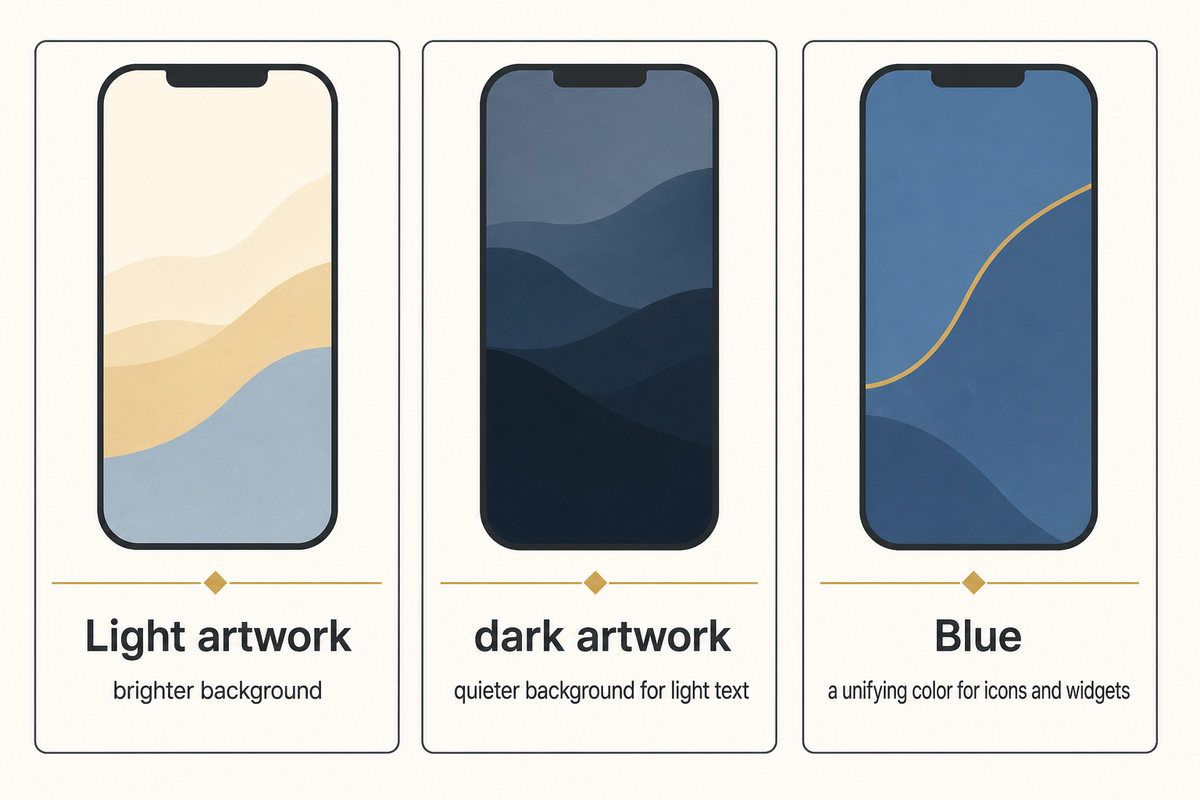 Choose a light, dark or color variant — iScreen