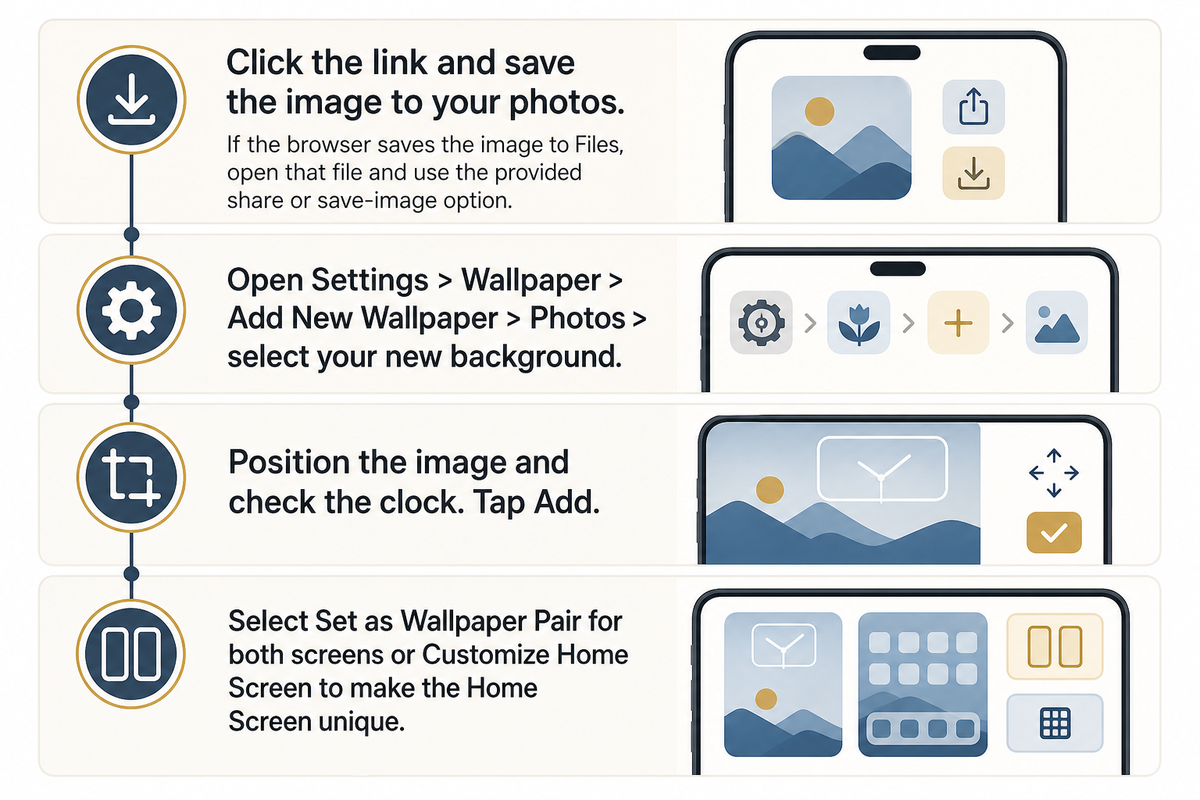Save and apply your iOS 27 wallpaper — iScreen