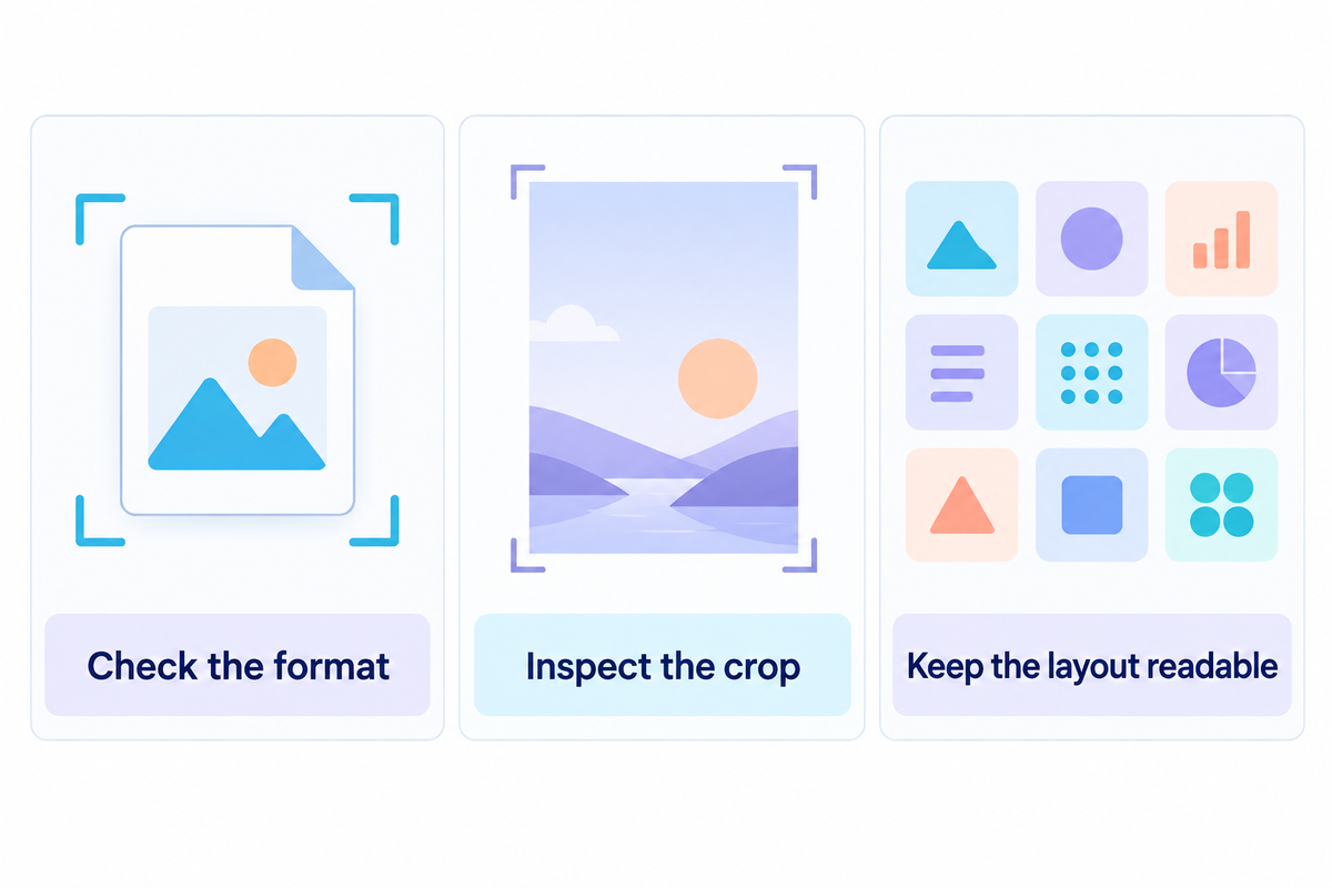Inspect the file format, portrait crop and readability before keeping a wallpaper.